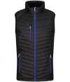 RG447 TRA894 Regatta Navigate Hybrid Bodywarmer Black / new royal blue colour image